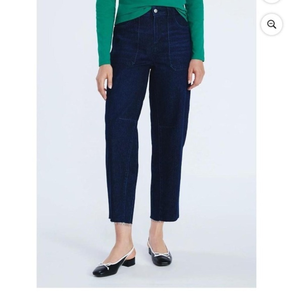 Women cropped carpenter barrel jeans size 2